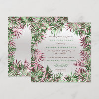 Marco de hojas de palmera verde tropical Plata Bor