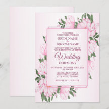 Marco de hojas verdes florales rosadas boda elegan