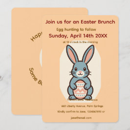 Invitación Marco de imagen del conejo de Pascua