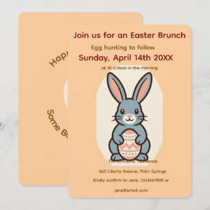 Invitación Marco de imagen del conejo de Pascua