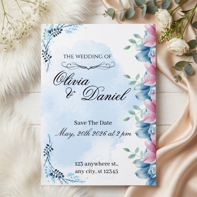 Invitación Marco de jardín floral elegante (Subido por el creador)