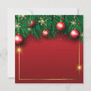 Invitación Marco de Ornamento de Navidad