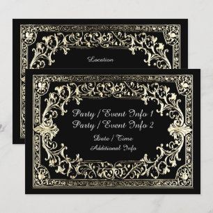 Invitación Marco de Oro para Cualquier Ocasión