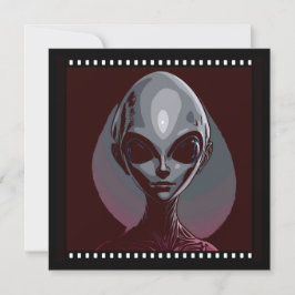 Invitación Marco de película de la cara extraterrestre de Ali