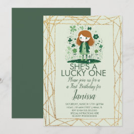 Invitación Marco de purpurina para cumpleaños de San Patricio