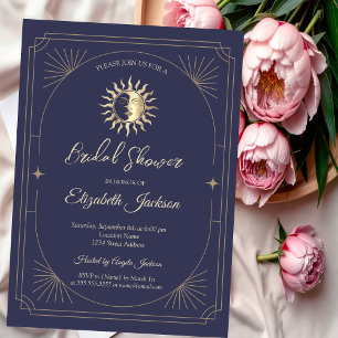 Invitación Marco de sol celestial púrpura