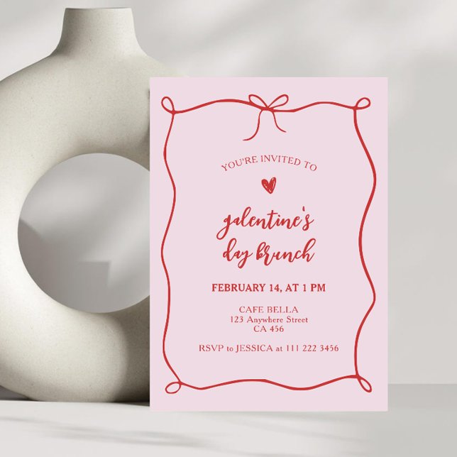 Invitación Marco de tazón de brunch de Galentine's Cafe (Subido por el creador)