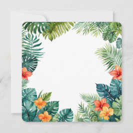 Invitación Marco de Vegetación Tropical PNG Fondo Botánico