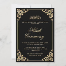 Marco dorado barroco ornamento negro Nikah Boda