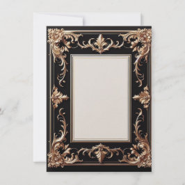 Invitación Marco dorado elegante