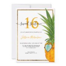 Marco dorado fresco de piña de verano Sweet 16 fot