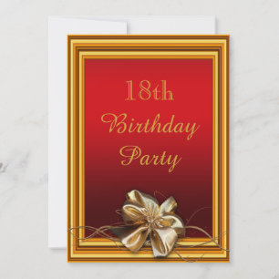 Invitación Marco Dorado Glamuroso & Arco Falso Cumpleaños 18