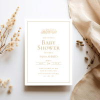 Marco dorado moderno mínimo Baby Shower musulmán