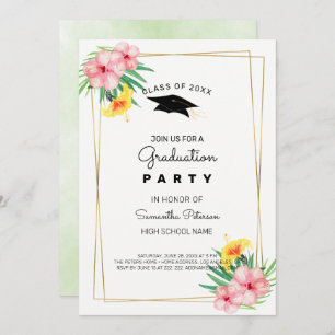 Invitación Marco Dorado Y Flores