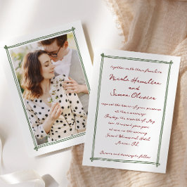 Invitación Marco esquematizado Mano caprichosa Boda fotográfi