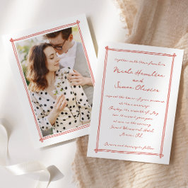 Invitación Marco esquematizado Mano caprichosa Boda fotográfi