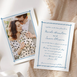 Invitación Marco esquematizado Mano caprichosa Boda fotográfi