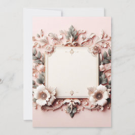 Invitación Marco floral 3D