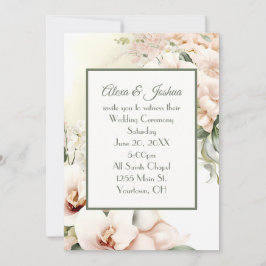 Invitación Marco floral boda