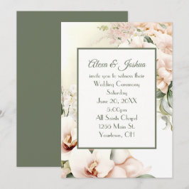 Invitación Marco floral boda