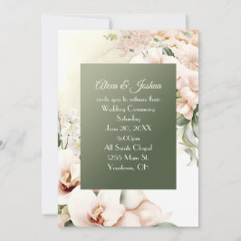 Invitación Marco floral boda