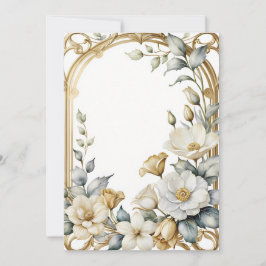 Invitación marco floral boda