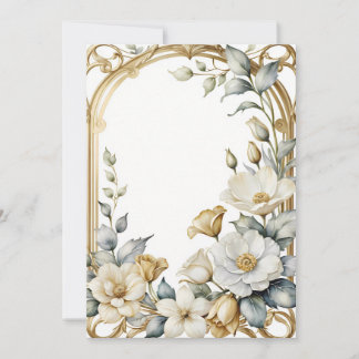 Invitación marco floral boda
