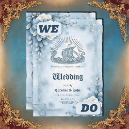 Invitación Marco floral con Rosas y diseño celta.