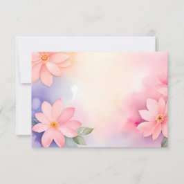 Invitación Marco floral de agua suave rosa pálido
