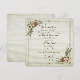 Invitación Marco floral de hiedra de otoño para boda