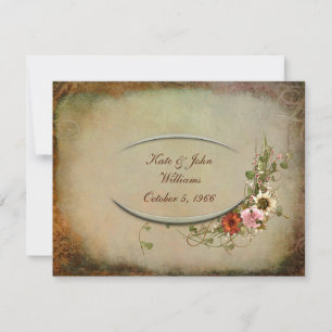 Invitación Marco floral de renovación de votos