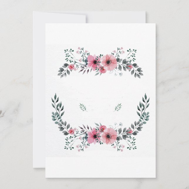 Invitación Marco Floral Elegante (Anverso)