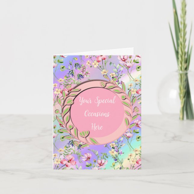 Invitación Marco floral elegante: para cada ocasión (Anverso)