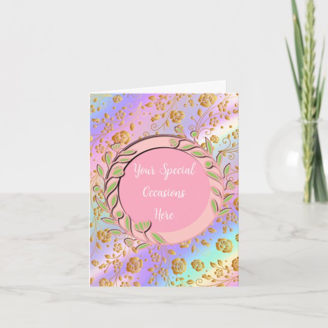 Invitación Marco floral elegante: para cada ocasión (Anverso)