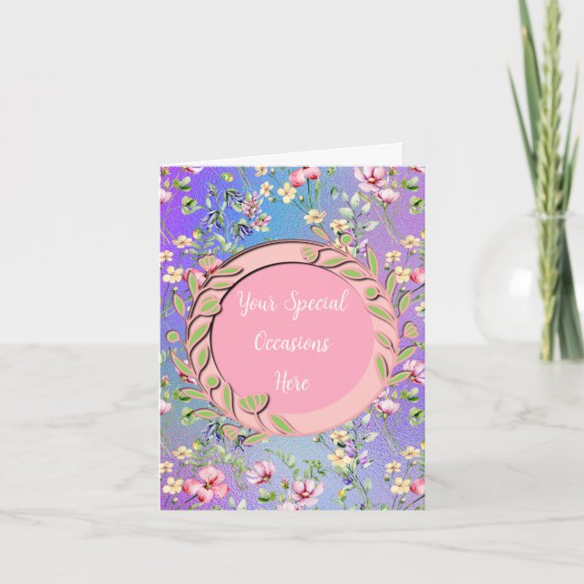 Invitación Marco floral elegante: para cualquier ocasión (Anverso)