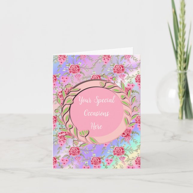 Invitación Marco Floral Elegante: para cualquier ocasión (Anverso)