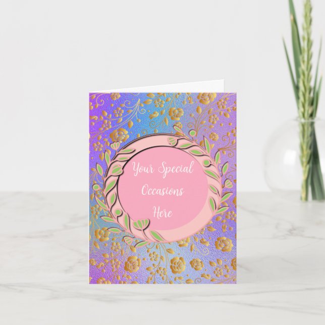 Invitación Marco floral elegante: para cualquier ocasión (Anverso)