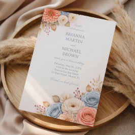 Invitación Marco Floral Elegante Pastel