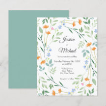 Marco floral mixto de acuarela