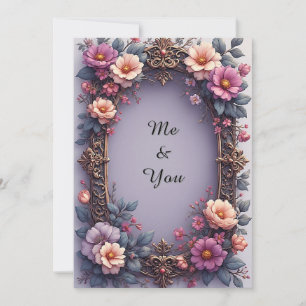 Invitación Marco Floral Ornamentado
