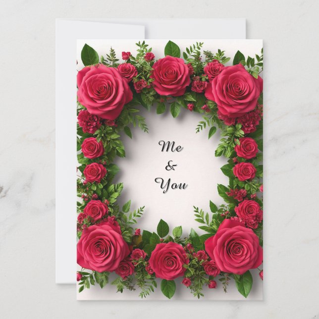 Invitación Marco Floral Ornamentado (Anverso)