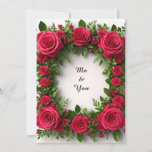 Invitación Marco Floral Ornamentado