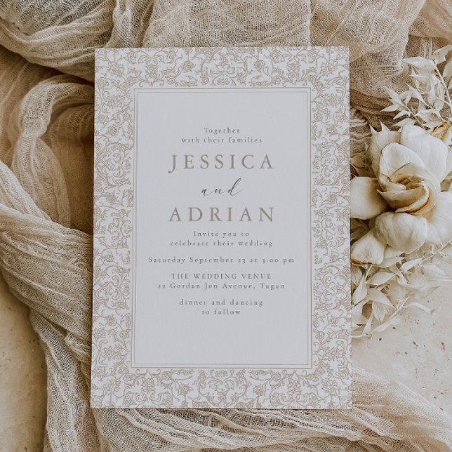 Invitación Marco Floral Vintage Boda  (Subido por el creador)