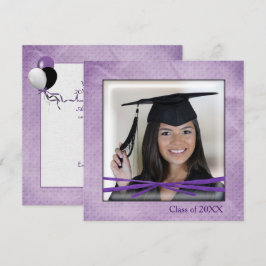 Invitación Marco fotográfico de graduación de puntos grabado 
