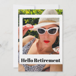 Invitación Marco fotográfico de retiro Hola Moda moderna