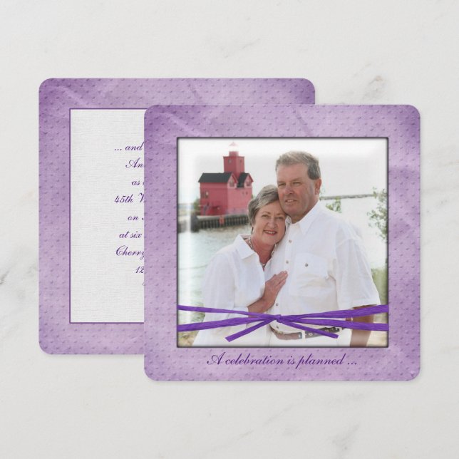 Invitación Marco fotográfico del fiesta del aniversario (Anverso / Reverso)