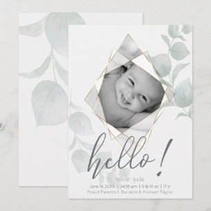 Invitación Marco fotográfico factible Eucalyptus deja Alabast
