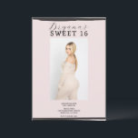 Invitación Marco fotográfico rosa y negro moderno de moda dul<br><div class="desc">Personalizar como quieras.</div>