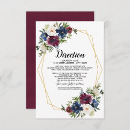 Invitación Marco geométrico Boda de flores de la Marina de Bo