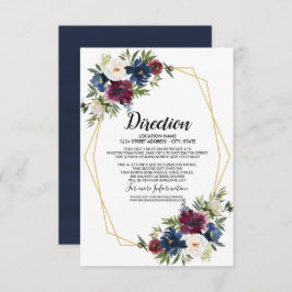Invitación Marco geométrico Boda de flores de la Marina de Bo